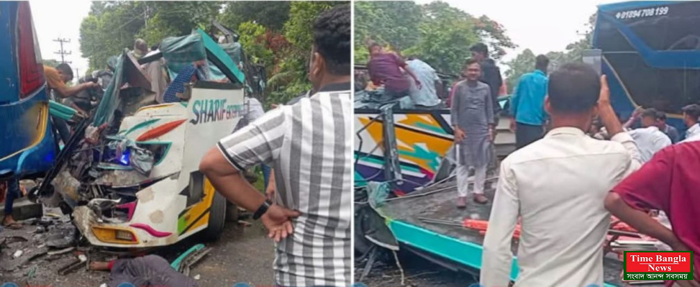 কক্সবাজার চকরিয়া যাত্রীবাহি বাসের  সংঘর্ষে ২ জন নিহত-আহত ২২