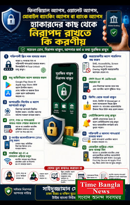 আপনার মোবাইলে থাকা ফিনান্সিয়াল অ্যাপ, মোবাইল ব্যাংকিং অ্যাপ, ডিজিটাল ওয়ালেট এবং ব্যাংকিং অ্যাপ নিরাপদ রাখতে নিচের বিষয়গুলো মেনে চলা খুবই গুরুত্বপূর্ণ।