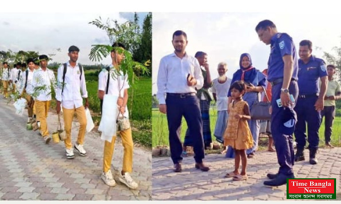 সবুজায়নে বিরলে ব্যতিক্রমী উদ্যোগ, গ্রামীণ সড়কের দুই ধারে চারা রোপণ