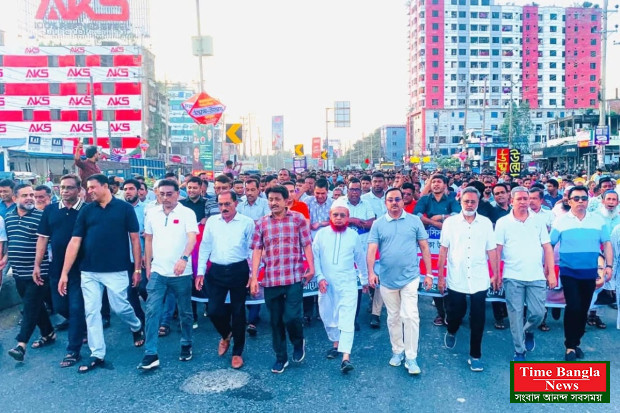 জুলাই গণঅভ্যুত্থান দিবসে ভালুকায় বিএনপির বর্ণাঢ্য র‍্যালি