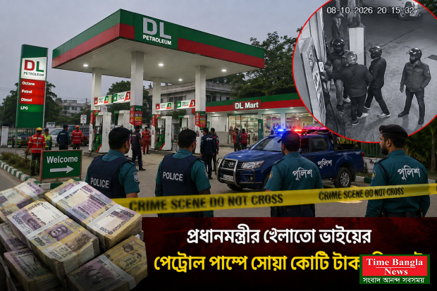 প্রধানমন্ত্রীর খালাতো ভাইয়ের পেট্রোল পাম্পে সোয়া কোটি টাকা ছিনতাই