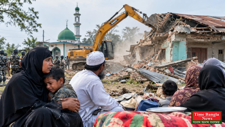 আসামে দুই দিনে উচ্ছেদ ১১০০ মুসলিম পরিবার, ১০ মসজিদ ভাঙার অভিযোগ।*